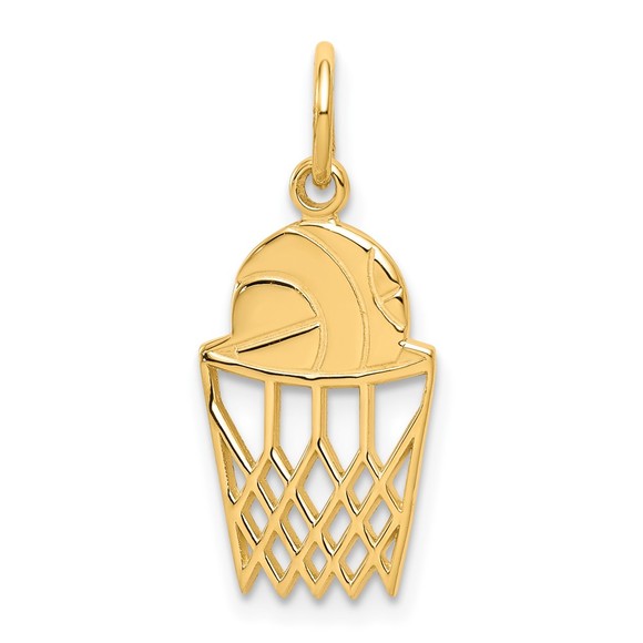 10k Yellow Gold Genuine Sports Basketball Charm - Picture 2 of 4